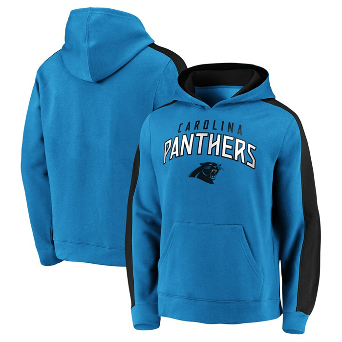 Men's Carolina Panthers Blue Game Time Arch Pullover Hoodie